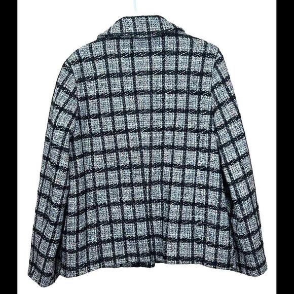 Bagatelle Womens Black Metallic Tweed One-Button Blazer Jacket XL - Picture 2 of 5